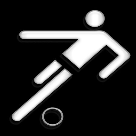 white football iconの写真素材