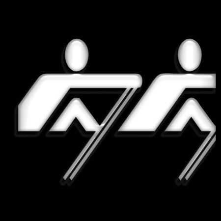 white oar iconの写真素材