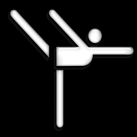 gymnastic white iconの写真素材