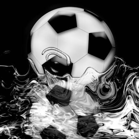 football reflect illusionの写真素材