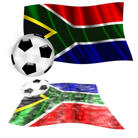 football flag southafricaの写真素材