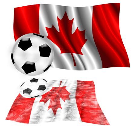 football flag canadaの写真素材
