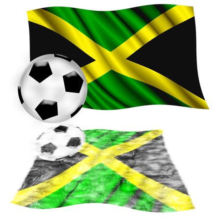 football flag jamaicaの写真素材