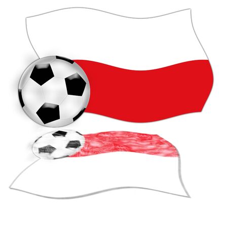 football flag polandの写真素材