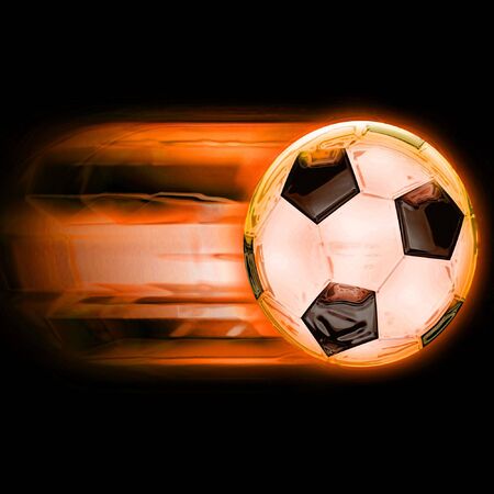 football yellow orange speedの写真素材