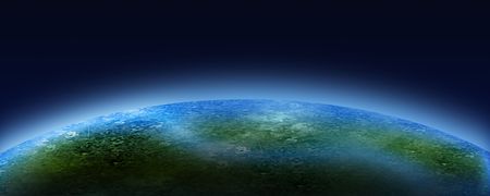 earth planet emergingの写真素材