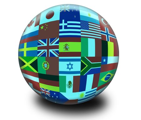 Countries Flag globeのeditorial素材