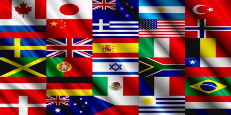 Countries Flag silkのeditorial素材