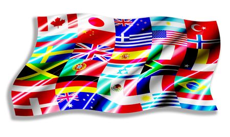 Countries Flag shiny wavingのeditorial素材