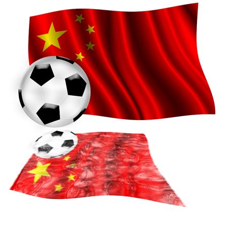 football flag chinaのeditorial素材