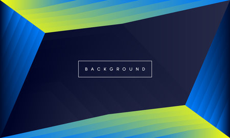 Blue and green background with abstract frame geometric shapes modern element.のイラスト素材