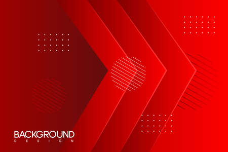 Red background with abstract arrow geometric shapes modern element.のイラスト素材