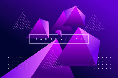 purple background with abstract triangle geometric shapes modern element.のイラスト素材
