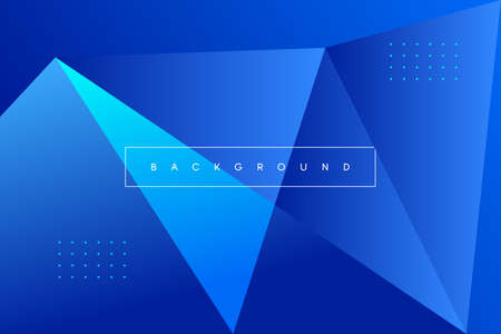 Blue background with abstract paper geometric shapes modern element.のイラスト素材