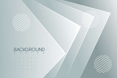White background with abstract paper geometric shapes modern element.のイラスト素材