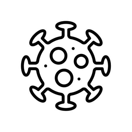 bacteria icon vector with outline style isolated on white background. Vector illustration air flow sign symbol icon concept for medical, science, web, apps, technology and projectのイラスト素材