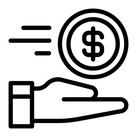 Money Transfer Icon Outline Styleのイラスト素材