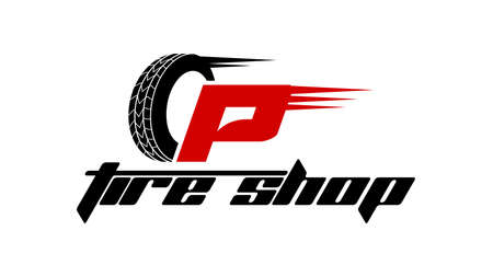 Tyre Shop Logo Design - Tyre Business Branding, tyre logo shop icons, tire icons, car tire simple icons - Vectorのイラスト素材