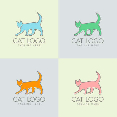 simple cat logo designのイラスト素材