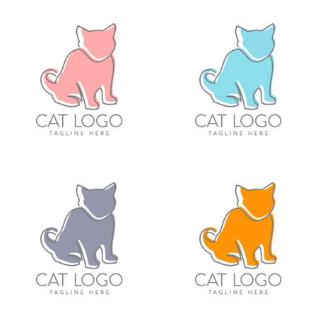 simple cat logo designのイラスト素材
