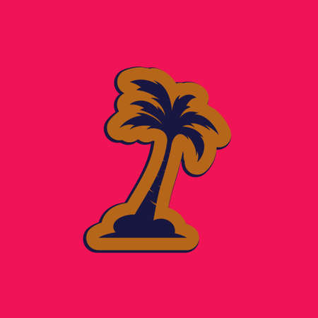 palm coconut tree logo iconのイラスト素材
