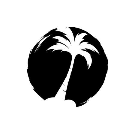 palm coconut tree logo iconのイラスト素材