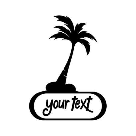 palm coconut tree logo iconのイラスト素材