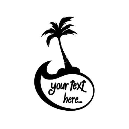 palm coconut tree logo iconのイラスト素材