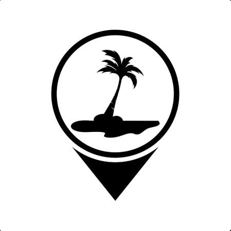palm coconut tree logo iconのイラスト素材