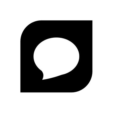 bubble speak flat style isolated on white backgroundのイラスト素材