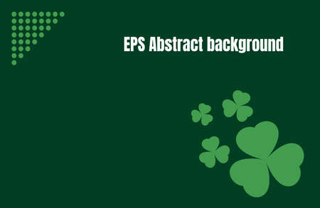 clover background vector. Template for voucher, special business ad, banner. Irish clover...