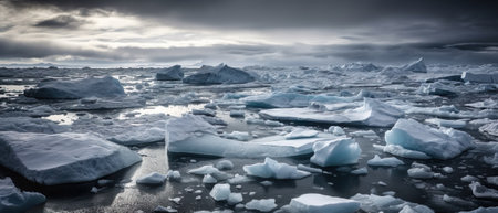Icebergs in Jokulsarlon glacier lagoon, Iceland