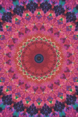 Abstract mandala background, bright kaleidoscope patternの写真素材