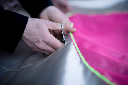 Cutting fabricの写真素材