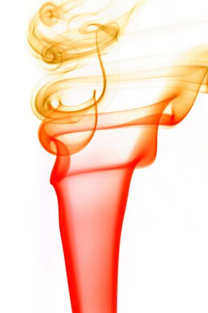 Abstract red smoke on black background.の写真素材