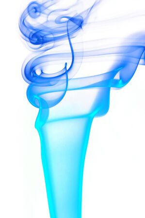 Abstract blue smoke on black background .の写真素材