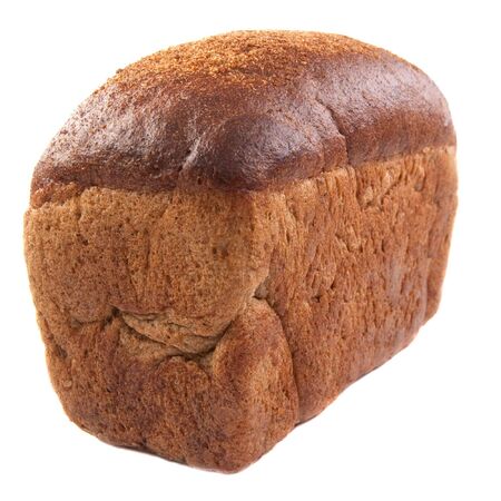 rye bread isolated over whiteの写真素材