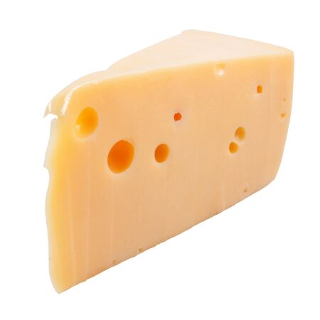 A cheese isolated on a white background.の写真素材