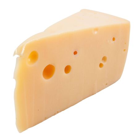 A cheese isolated on a white background.の写真素材