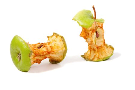 Two green apple bit. Isolated over white .

の写真素材