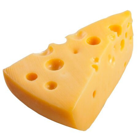A cheese isolated on a white background.の写真素材