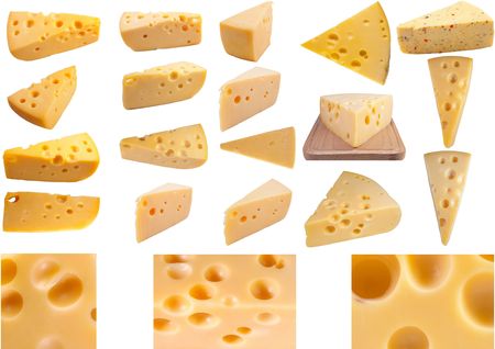 Large page of cheese collection on white background
の写真素材