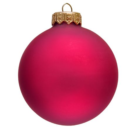 red christmas ornament . Isolated over white.の写真素材
