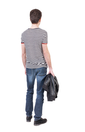 Back view of man in jeans.の写真素材