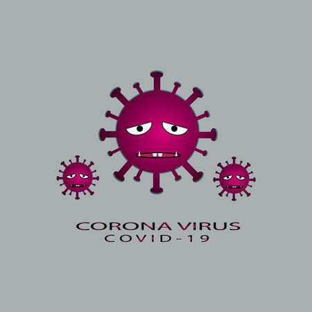 illustration of corona virus bacterial designのイラスト素材