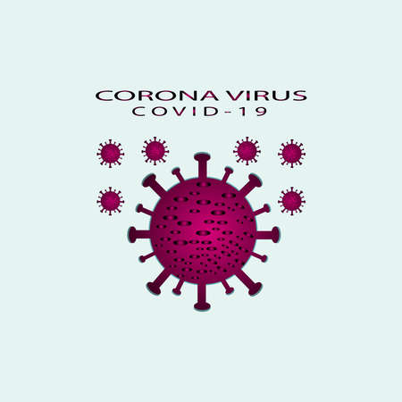 illustration of corona virus bacterial designのイラスト素材