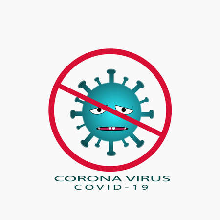 illustration of corona virus bacterial designのイラスト素材