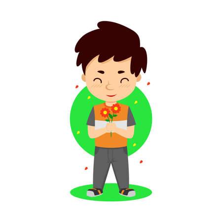 say your love with flowerのイラスト素材