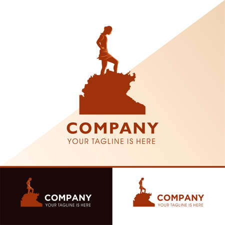 ADVENTURE TRAVEL AUSTRALIA ABORIGINAL SYMBOL VECTOR ICON LOGO TEMPLATEのイラスト素材