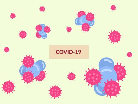 coronavirus background pattern with title and some modern color themeのイラスト素材